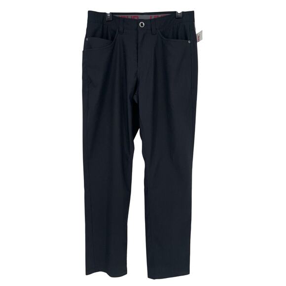 NEW Under Armour Men‘s Pants 34x32 Navy Loose Fit Performance Stretch Waist Golf - Picture 1 of 11